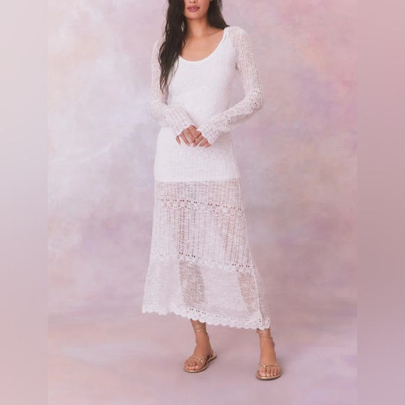 LoveShackFancy Dresses & Skirts - LoveShackFancy Tilo Pointelle Sheer Dress